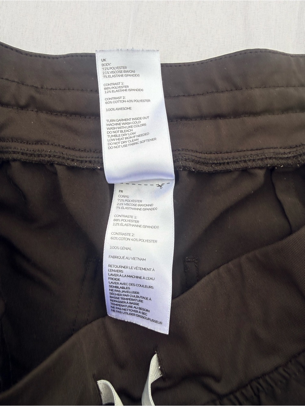 #73 Figs Black Alloy-Trim Drawstring Scrub Pants-size(3x) - Picture 3 of 7